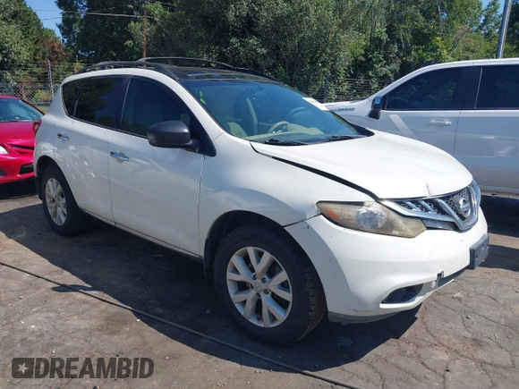 2012 Nissan Murano S with VIN JN8AZ1MW3CW202562, listed as a IAAI auction lot 40119861 with 191,924 mi miles. Bid and sale history available at carsss.com. Image 1.