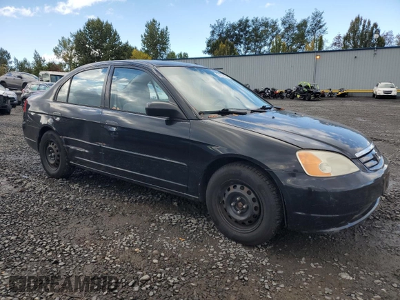 2001 Honda Civic LX with VIN JHMES15561S001328, listed as a Copart auction lot 76742434 with 170,968 mi miles and Clean Title. Bid and sale history available at carsss.com. Image 4.