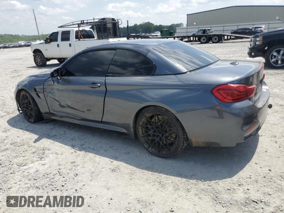 2018 BMW M4 with VIN WBS4Z9C50JED22222, listed as a Copart auction lot 57043595 with 71,899 mi miles and Salvage title. Bid and sale history available at DreamBid. Image 2.