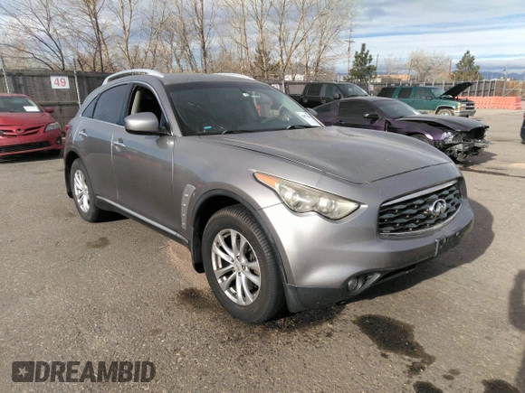 2010 Infiniti FX with VIN JN8AS1MW0AM852429, listed as a IAAI auction lot 41871650 with 266,654 mi miles and . Bid and sale history available at DreamBid. Image 1.