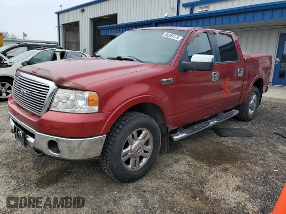 2007 Ford F-150 XLT with VIN 1FTPW14V07KC37627, listed as a Copart auction lot 54269175 with 143,428 mi miles and Non Repairable. Bid and sale history available at DreamBid. Image 1.