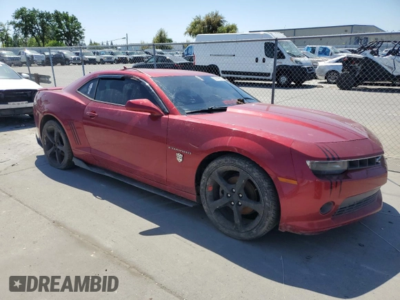 2014 Chevrolet Camaro LT with VIN 2G1FB1E33E9260332, listed as a Copart auction lot 52149035 with 210,036 mi miles and Salvage title. Bid and sale history available at DreamBid. Image 4.