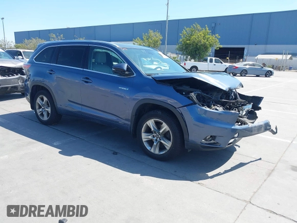 2016 Toyota Highlander Limited with VIN 5TDDCRFH8GS019736, listed as a IAAI auction lot 42532859 with 82,694 mi miles and . Bid and sale history available at DreamBid. Image 1.