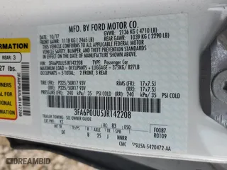 2018 Ford Fusion Hybrid S with VIN 3FA6P0UU5JR142208, listed as a Copart auction lot 47782205 with 115,747 mi miles and Salvage Title. Bid and sale history available at carsss.com. Image 12.