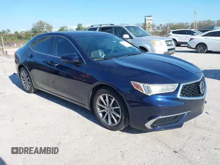 2018 Acura TLX w/Technology Pkg with VIN 19UUB1F59JA003755, listed as a IAAI auction lot 41579263 with 73,161 mi miles. Bid and sale history available at carsss.com. Image 1.