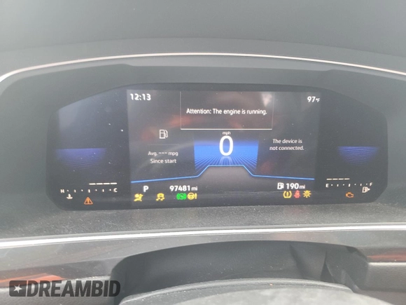 2022 Volkswagen Tiguan SE with VIN 3VV3B7AX2NM105513, listed as a Copart auction lot 62281665 with 97,481 mi miles and Salvage title. Bid and sale history available at DreamBid. Image 9.