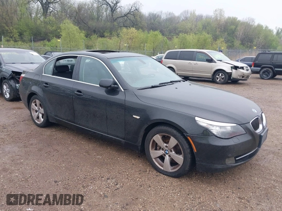 2008 BMW 5 Series 528xi with VIN WBANV13568BZ47349, listed as a IAAI auction lot 42169044 with Not Provided miles. Bid and sale history available at carsss.com. Image 1.