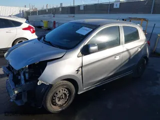 2015 Mitsubishi Mirage DE with VIN ML32A3HJ0FH044355, listed as a IAAI auction lot 41410003 with 74,800 mi miles. Bid and sale history available at carsss.com. Image 2.