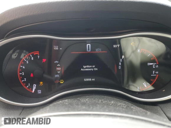 2020 Dodge Durango SXT Plus with VIN 1C4RDHAG6LC410651, listed as a Copart auction lot 65951744 with 52,956 mi miles and Salvage Title. Bid and sale history available at carsss.com. Image 9.