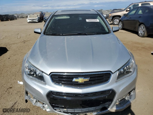 2015 Chevrolet SS with VIN 6G3F15RW9FL125102, listed as a Copart auction lot 70095554 with 87,754 mi miles and Salvage Title. Bid and sale history available at carsss.com. Image 5.