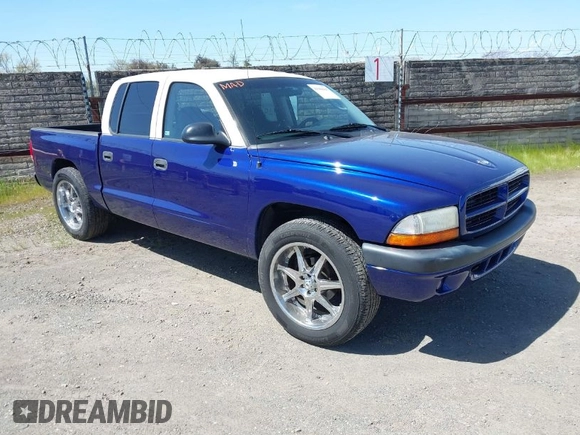 2001 Dodge Dakota Sport with VIN 1B7GL2AX91S137392, listed as a IAAI auction lot 41906615 with 169,808 mi miles and . Bid and sale history available at carsss.com. Image 1.
