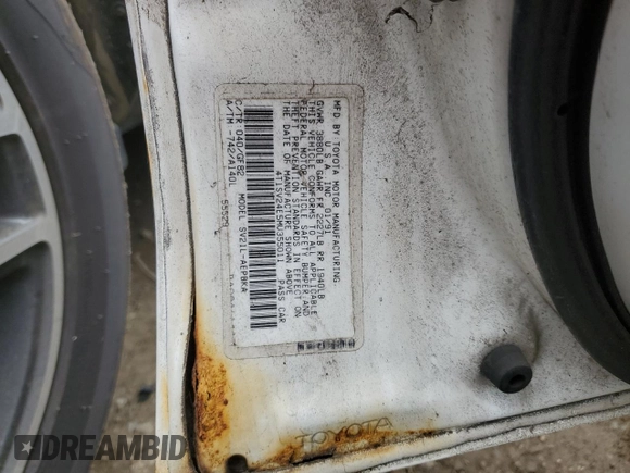 1991 Toyota Camry z VIN 4T1SV24E5MU355011, wystawiony jako Copart lot #51021185 z przebiegiem 135 881 mil mil oraz Czysty tytuł • Clean title. Historia ofert i sprzedaży dostępna na DreamBid. Obrazek 12.