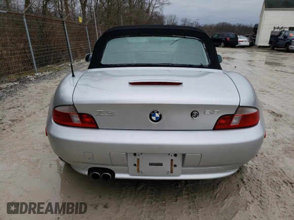 2000 BMW Z3 2.5L with VIN WBACH9349YLF91237, listed as a Copart auction lot 84605174 with 69,997 mi miles and Salvage Title. Bid and sale history available at carsss.com. Image 6.