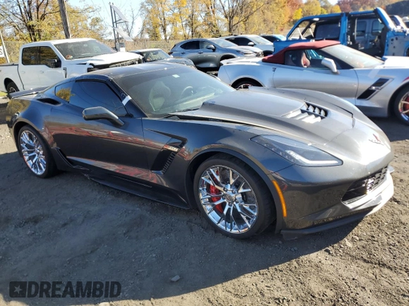 2017 Chevrolet Corvette Z06 3LZ with VIN 1G1YU2D60H5604768, listed as a Copart auction lot 77323684 with 0 mi miles and Non Repairable. Bid and sale history available at carsss.com. Image 4.