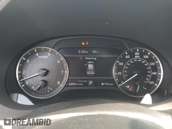 2021 Infiniti QX50 Luxe with VIN 3PCAJ5BA4MF124283, listed as a Copart auction lot 60037765 with 58,803 mi miles and Salvage title. Bid and sale history available at DreamBid. Image 9.