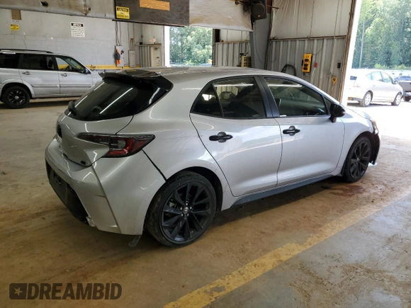 2022 Toyota Corolla Hatchback SE with VIN JTND4MBE4N3188612, listed as a Copart auction lot 66893804 with 59,574 mi miles and Salvage Title. Bid and sale history available at carsss.com. Image 3.