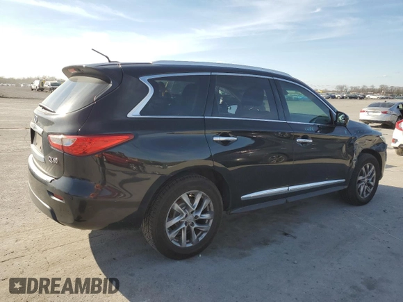 2015 Infiniti QX60 with VIN 5N1AL0MN0FC529288, listed as a Copart auction lot 50513185 with 121,832 mi miles and Salvage Title. Bid and sale history available at DreamBid. Image 3.