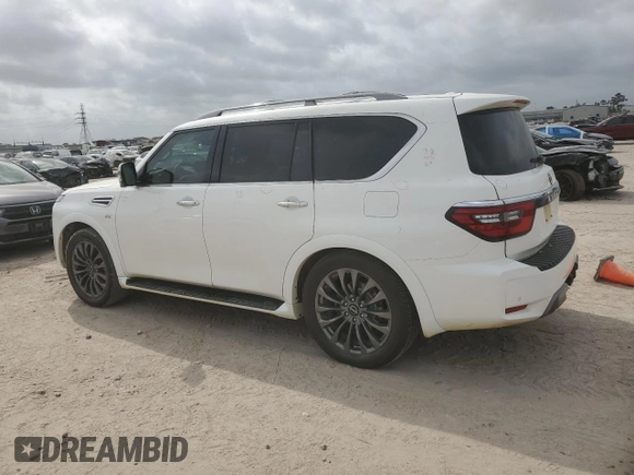 2021 Nissan Armada Platinum with VIN JN8AY2DBXM9791048, listed as a Copart auction lot 50686825 with 129,657 mi miles and Clean title. Bid and sale history available at DreamBid. Image 2.