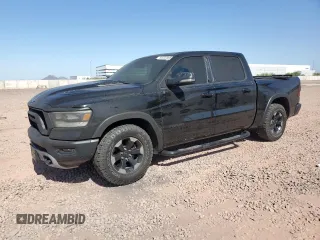 2019 Ram 1500 Rebel with VIN 1C6SRFLT3KN698673, listed as a Copart auction lot 66202965 with 43,691 mi miles and Salvage title. Bid and sale history available at DreamBid. Image 1.