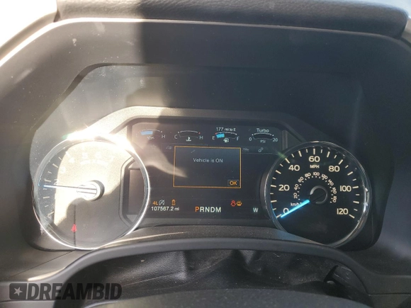 2018 Ford F-150 XL with VIN 1FTEW1EP0JKE59776, listed as a Copart auction lot 46845825 with 107,567 mi miles and Salvage Title. Bid and sale history available at carsss.com. Image 9.