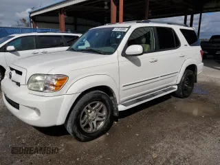 2007 Toyota Sequoia SR5 with VIN 5TDZT34A87S288845, listed as a Copart auction lot 47013085 with 296,158 mi miles and Salvage Title. Bid and sale history available at carsss.com. Image 1.