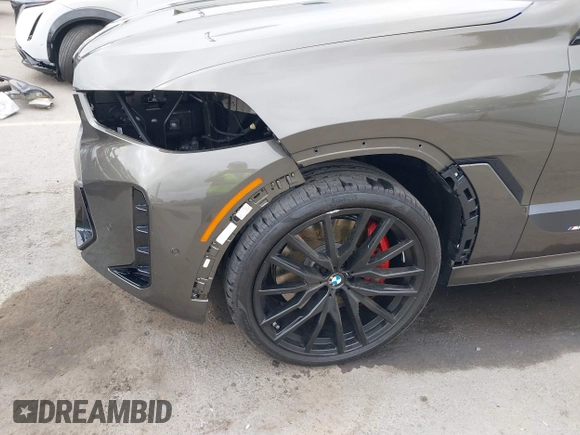 2024 BMW X6 M60i with VIN 5UX43EX06R9U42705, listed as a IAAI auction lot 40359439 with 9,071 mi miles. Bid and sale history available at carsss.com. Image 20.