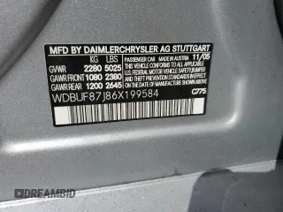 2006 Mercedes-Benz E 350 with VIN WDBUF87J86X199584, listed as a Copart auction lot 50332655 with 155,198 mi miles and Salvage Title. Bid and sale history available at DreamBid. Image 12.