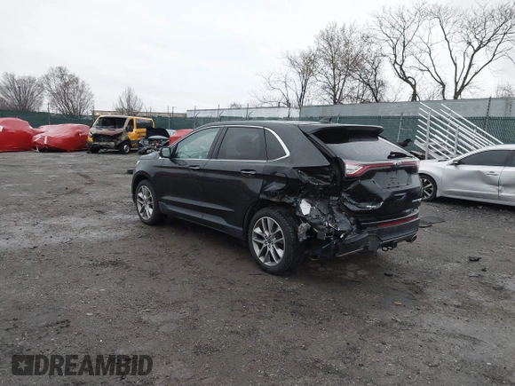 2015 Ford Edge Titanium with VIN 2FMPK4K80FBB70218, listed as a IAAI auction lot 41858298 with 111,130 mi miles. Bid and sale history available at carsss.com. Image 3.