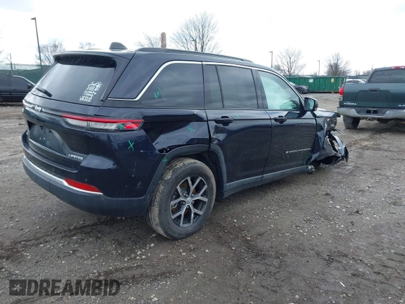 2024 Jeep Grand Cherokee Limited with VIN 1C4RJHBG2RC200659, listed as a IAAI auction lot 41806655 with 7,389 mi miles and . Bid and sale history available at DreamBid. Image 4.