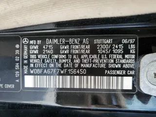1998 Mercedes-Benz SL-Class with VIN WDBFA67F7WF156450, listed as a Copart auction lot 45967085 with 0 mi miles and Clean Title. Bid and sale history available at carsss.com. Image 12.