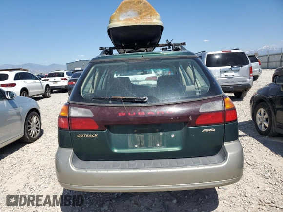 2001 Subaru Legacy Outback with VIN 4S3BH675817616897, listed as a Copart auction lot 59056125 with 120,652 mi miles and Clean title. Bid and sale history available at DreamBid. Image 6.
