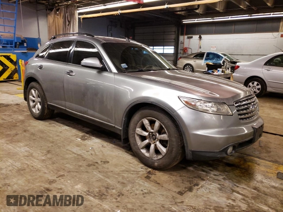 2004 Infiniti FX35 with VIN JNRAS08W24X221989, listed as a Copart auction lot 41694114 with 189,738 mi miles and Salvage Title. Bid and sale history available at carsss.com. Image 4.