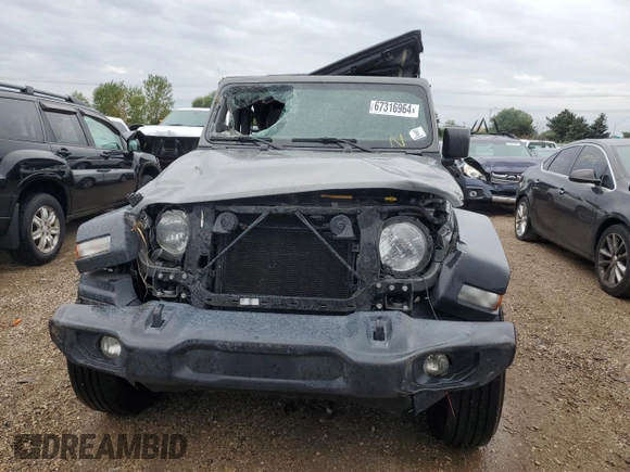 2020 Jeep Wrangler Willys with VIN 1C4GJXAN4LW225781, listed as a Copart auction lot 67316964 with 48,306 mi miles and Salvage title. Bid and sale history available at DreamBid. Image 5.