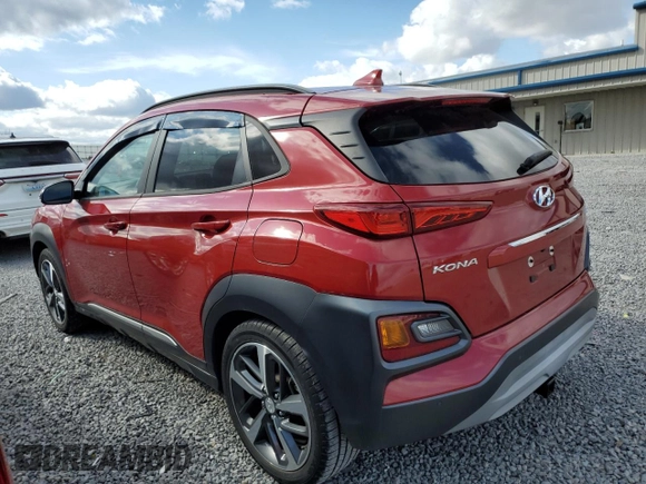 2021 Hyundai Kona Ultimate with VIN KM8K53A53MU630112, listed as a Copart auction lot 50087575 with 19,523 mi miles and Salvage Title. Bid and sale history available at carsss.com. Image 2.