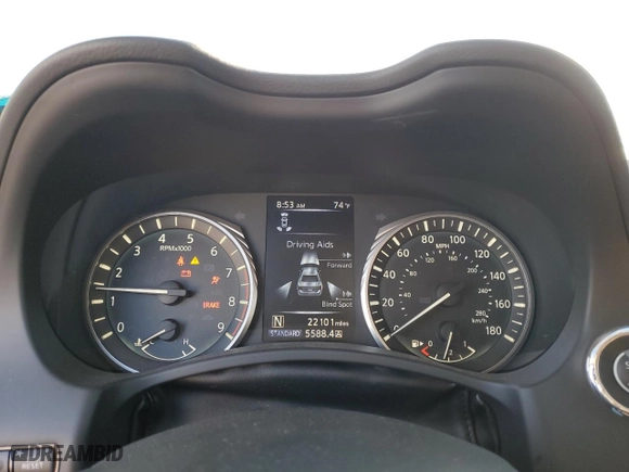2020 Infiniti Q50 3.0t SPORT with VIN JN1EV7AR7LM254012, listed as a Copart auction lot 45987115 with 22,101 mi miles and Salvage Title. Bid and sale history available at carsss.com. Image 9.
