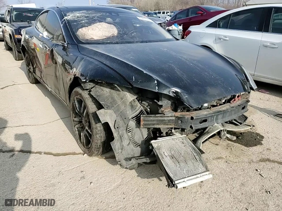 2014 Tesla Model S P85D with VIN 5YJSA1H21EFP63994, listed as a Copart auction lot 85481004 with 126,649 mi miles and Salvage Title. Bid and sale history available at carsss.com. Image 14.