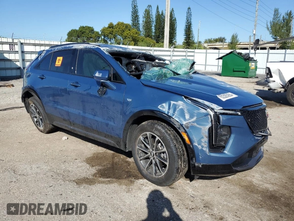 2024 Cadillac XT4 FWD Sport with VIN 1GYFZER40RF230208, listed as a Copart auction lot 80385984 with Not provided miles and Non repairable. Bid and sale history available at DreamBid. Image 4.