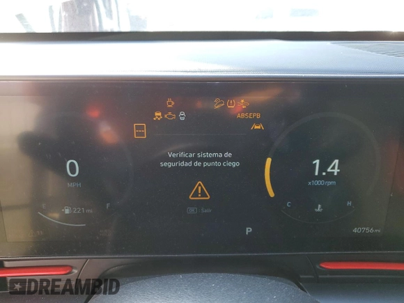2024 Hyundai Kona N Line z VIN KM8HACA33RU056347, wystawiony jako Copart lot #54813225 z przebiegiem 40 756 mil mil oraz Szkoda całkowita • Salvage title. Historia ofert i sprzedaży dostępna na DreamBid. Obrazek 9.