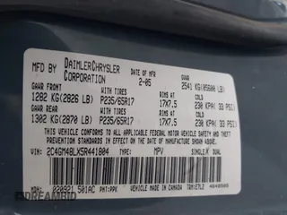 2005 Chrysler Pacifica z VIN 2C4GM48LX5R441804, wystawiony jako IAAI lot #39000062 z przebiegiem 161 186 mil mil oraz . Historia ofert i sprzedaży dostępna na DreamBid. Obrazek 9.