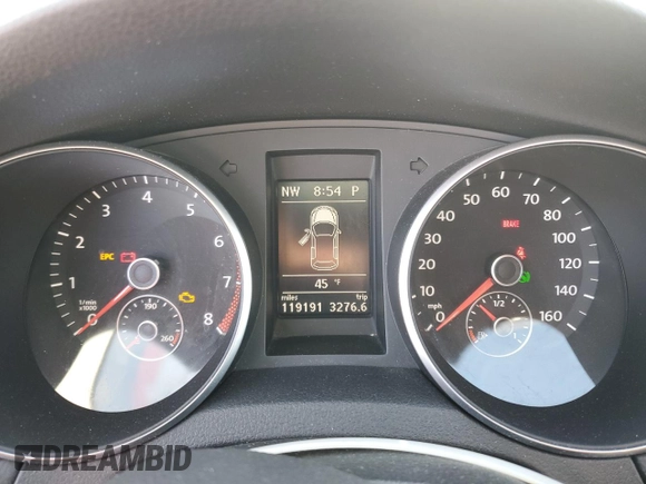 2010 Volkswagen Golf with VIN WVWDA7AJ6AW395525, listed as a Copart auction lot 49929685 with 119,191 mi miles and Salvage title. Bid and sale history available at DreamBid. Image 9.