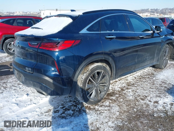 2023 Infiniti QX55 Luxe with VIN 3PCAJ5JR2PF114136, listed as a IAAI auction lot 41395653 with Not provided miles and . Bid and sale history available at DreamBid. Image 4.