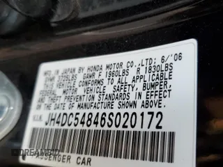 2006 Acura RSX with VIN JH4DC54846S020172, listed as a Copart auction lot 76637814 with 176,227 mi miles and Salvage Title. Bid and sale history available at carsss.com. Image 15.