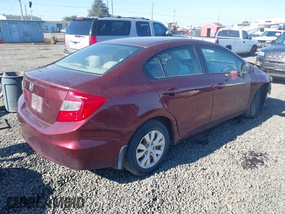 2012 Honda Civic LX z VIN 19XFB2F54CE355767, wystawiony jako IAAI lot #41669387 z przebiegiem 139 309 mil mil oraz . Historia ofert i sprzedaży dostępna na DreamBid. Obrazek 4.