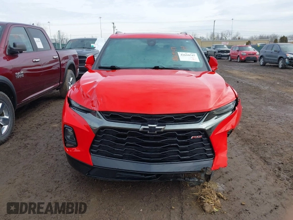 2022 Chevrolet Blazer RS z VIN 3GNKBKRS8NS172965, wystawiony jako IAAI lot #41610547 z przebiegiem 43 333 mil mil oraz . Historia ofert i sprzedaży dostępna na DreamBid. Obrazek 12.