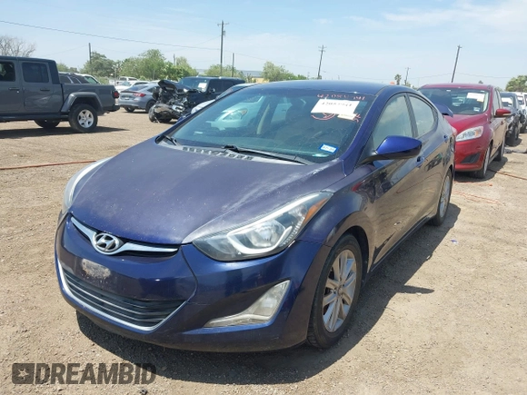 2014 Hyundai Elantra SE with VIN 5NPDH4AE2EH514146, listed as a IAAI auction lot 42054941 with Not Provided miles and . Bid and sale history available at DreamBid. Image 6.