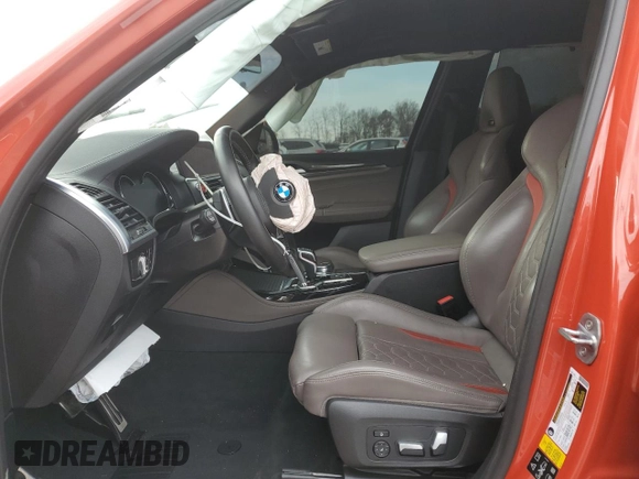 2020 BMW X3 M Competition with VIN 5YMTS0C06LLT10571, listed as a Copart auction lot 78605404 with 0 mi miles and Salvage Title. Bid and sale history available at carsss.com. Image 7.