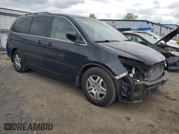 2007 Honda Odyssey EX-L with VIN 5FNRL38687B120973, listed as a Copart auction lot 54765445 with 0 mi miles and Salvage Title. Bid and sale history available at carsss.com. Image 4.