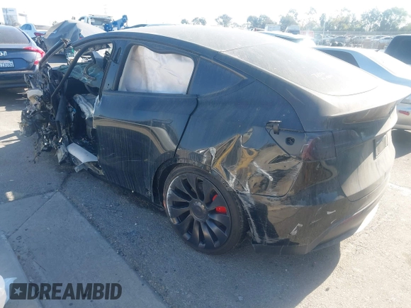2024 Tesla Model Y Performance with VIN 7SAYGDEF7RF021464, listed as a IAAI auction lot 41225432 with Not Provided miles and . Bid and sale history available at DreamBid. Image 3.