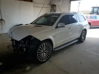 2018 Mercedes-Benz GLS 63 AMG with VIN 4JGDF7FE9JB035729, listed as a Copart auction lot 63685195 with 89,958 mi miles and Salvage title. Bid and sale history available at DreamBid. Image 1.