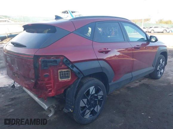 2024 Hyundai Kona SEL with VIN KM8HBCAB4RU077633, listed as a IAAI auction lot 41416334 with 12,781 mi miles. Bid and sale history available at carsss.com. Image 4.